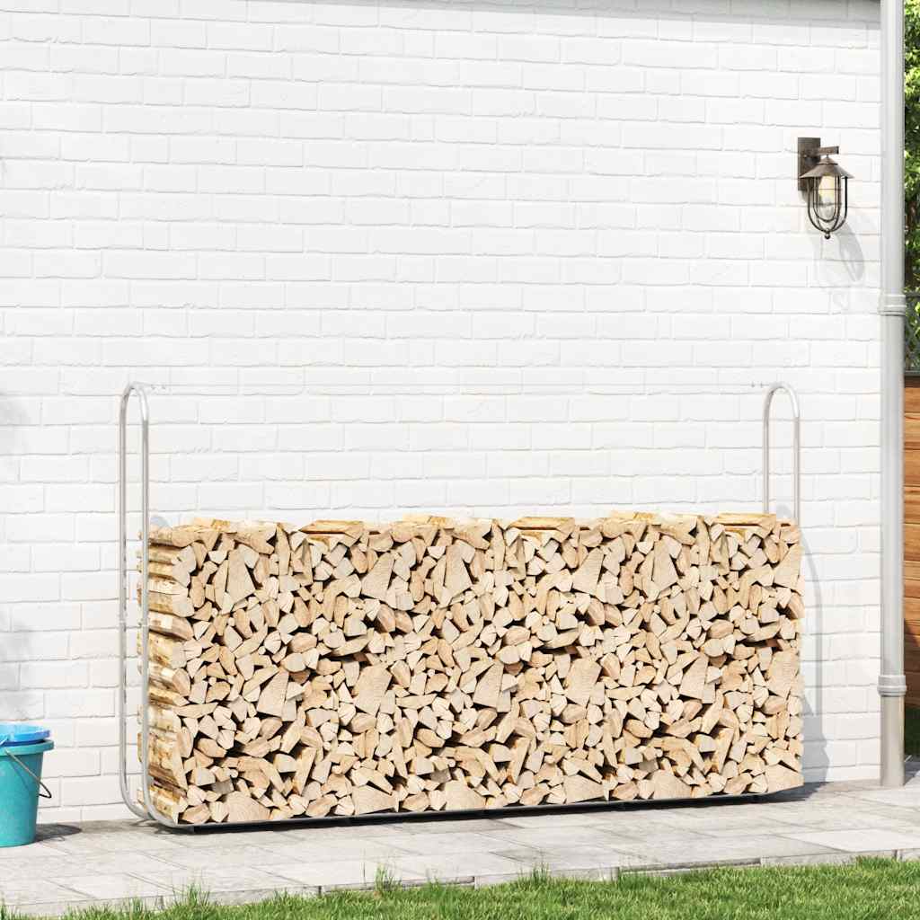 Stalak za drva za ogrjev 250x25x150 cm Pocinčani čelik