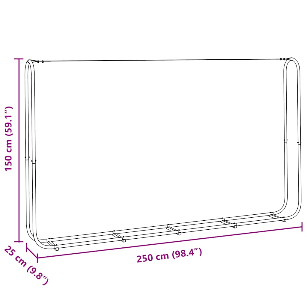 Stalak za drva za ogrjev 250x25x150 cm Pocinčani čelik