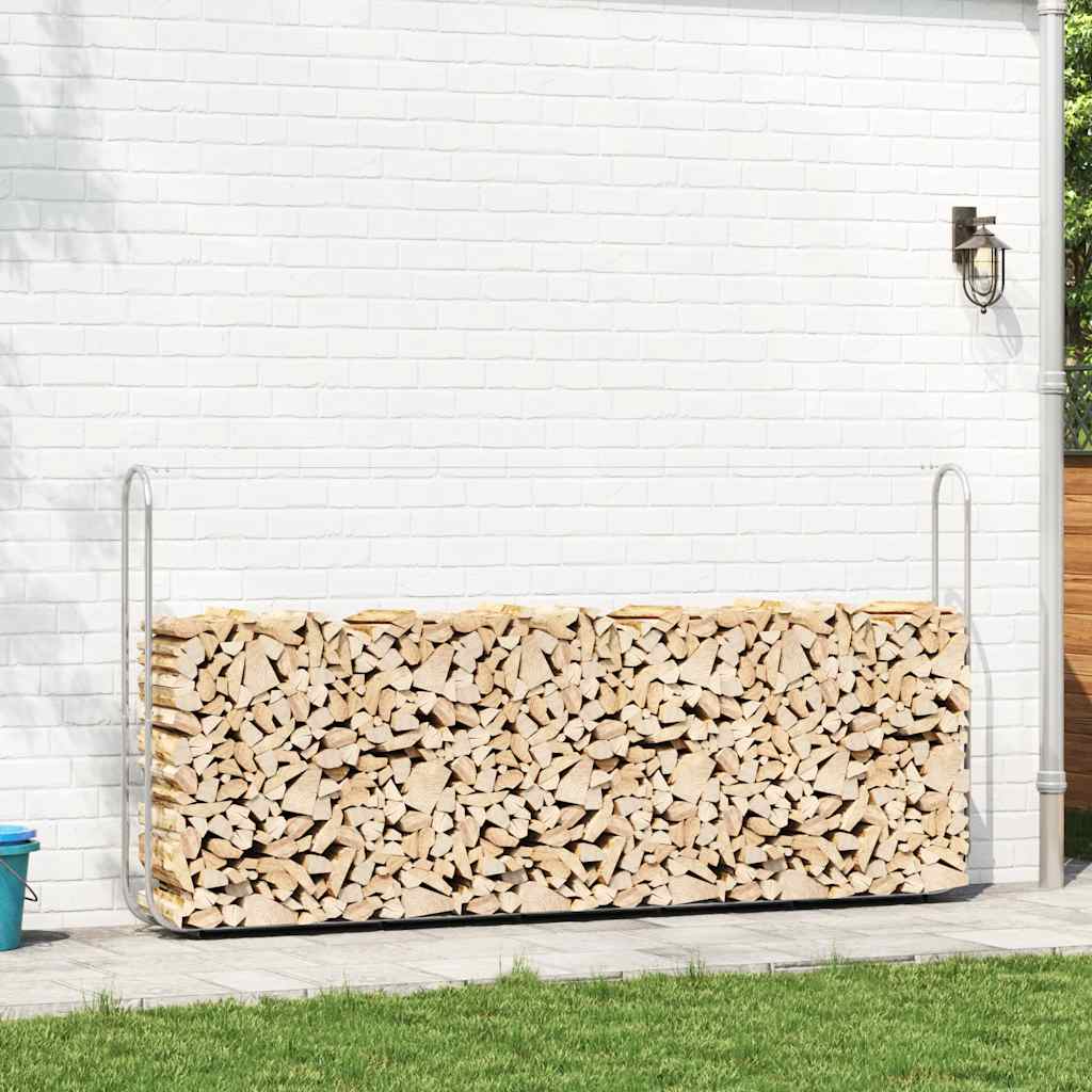 Stalak za drva za ogrjev 300x25x150 cm Pocinčani čelik