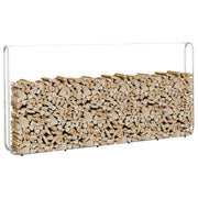 Stalak za drva za ogrjev 300x25x150 cm Pocinčani čelik