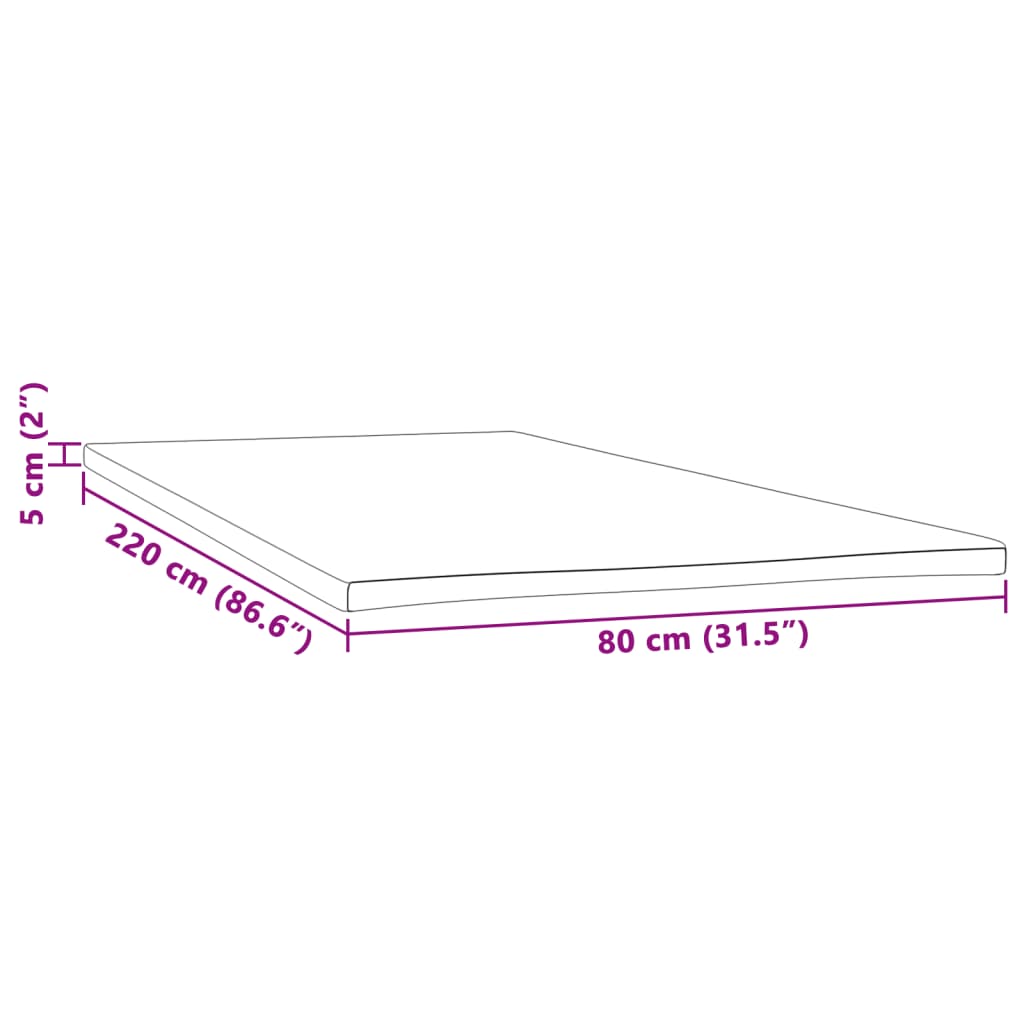 Nadmadrac 80 x 220 x 5 cm