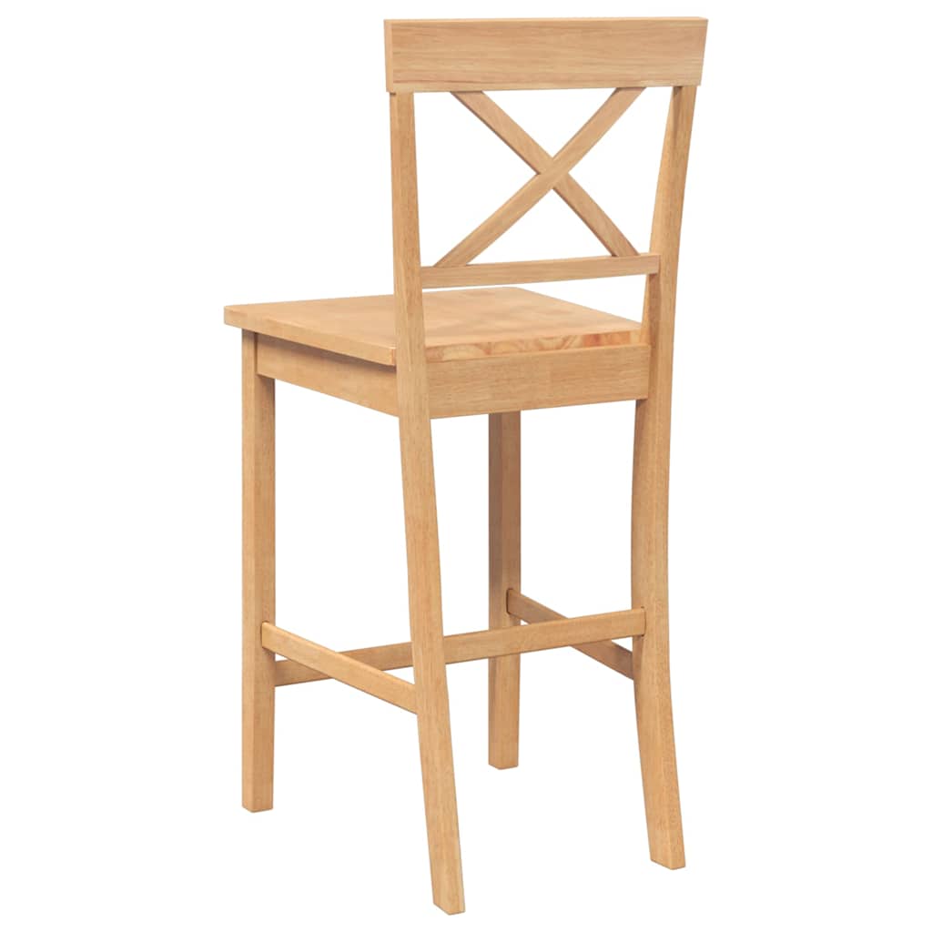 Barske stolice 2 kom. Prirodno puno drvo guma