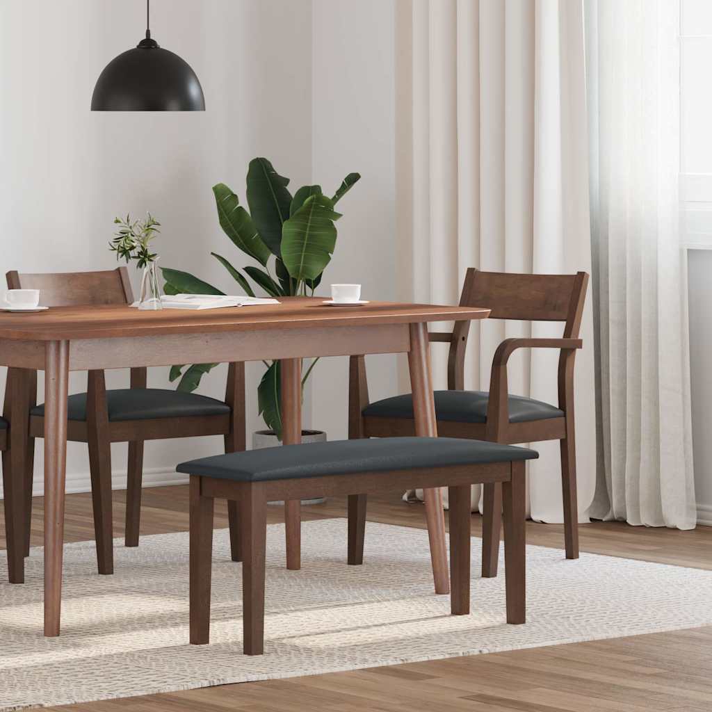 Klupa 90 cm smeđa puna drvena guma