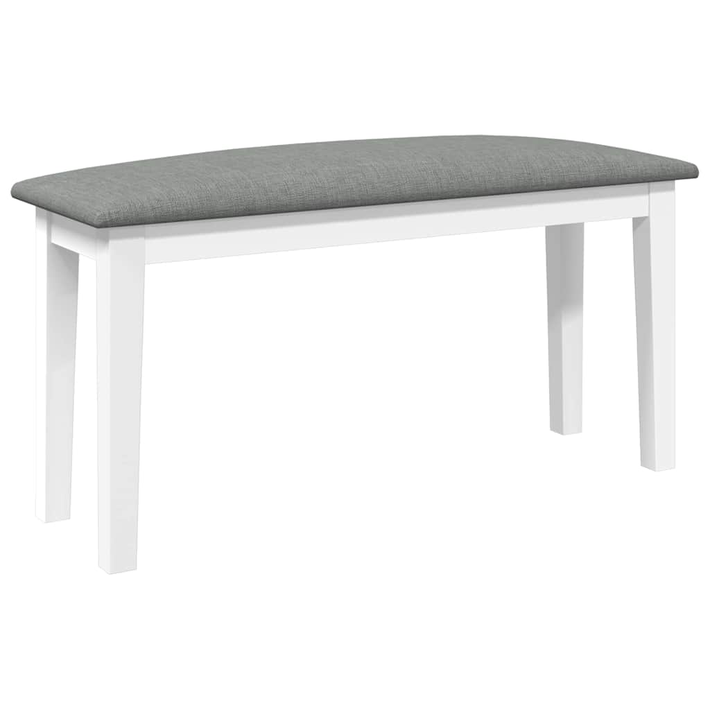 Klupa 90 cm bijela puna drvena guma