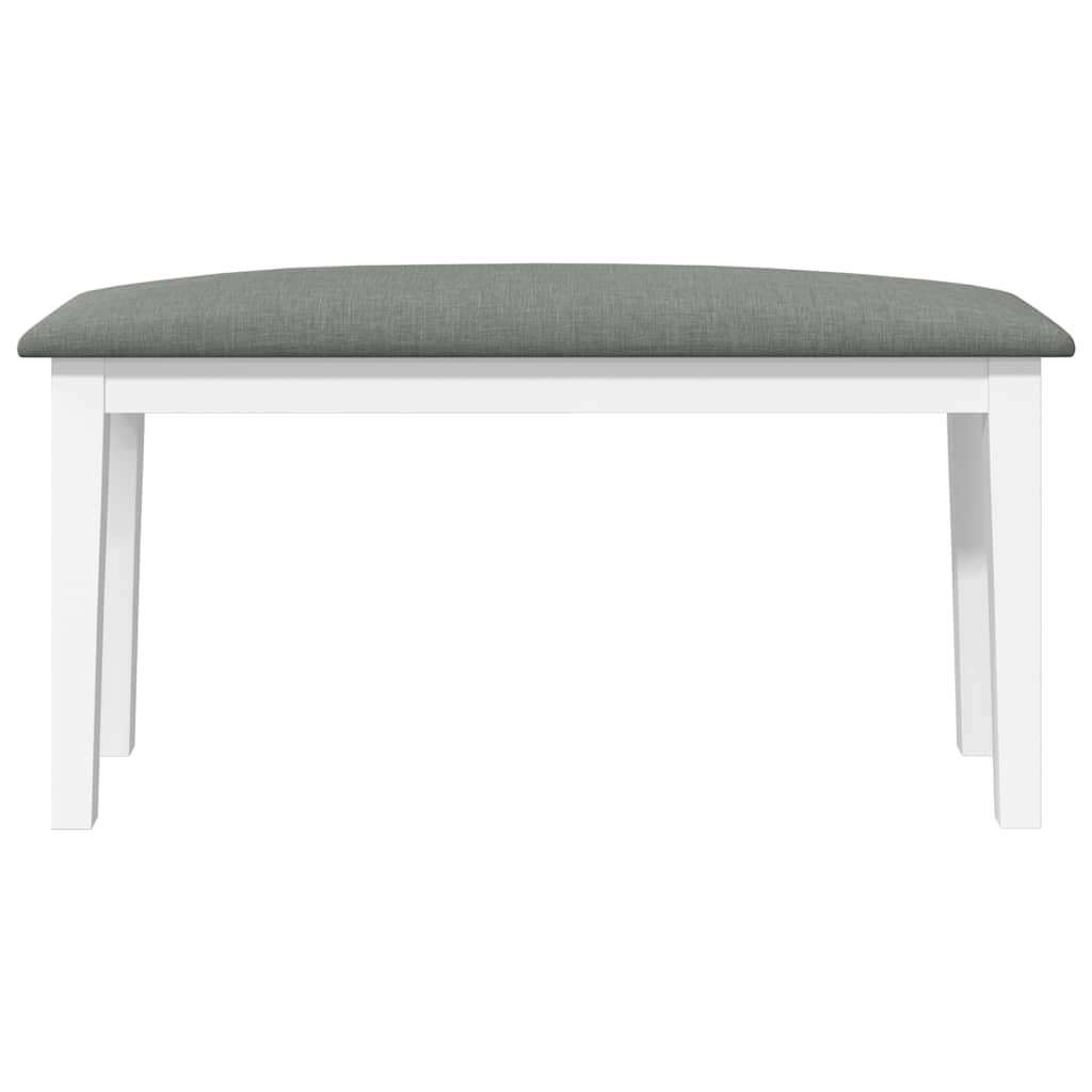 Klupa 90 cm bijela puna drvena guma