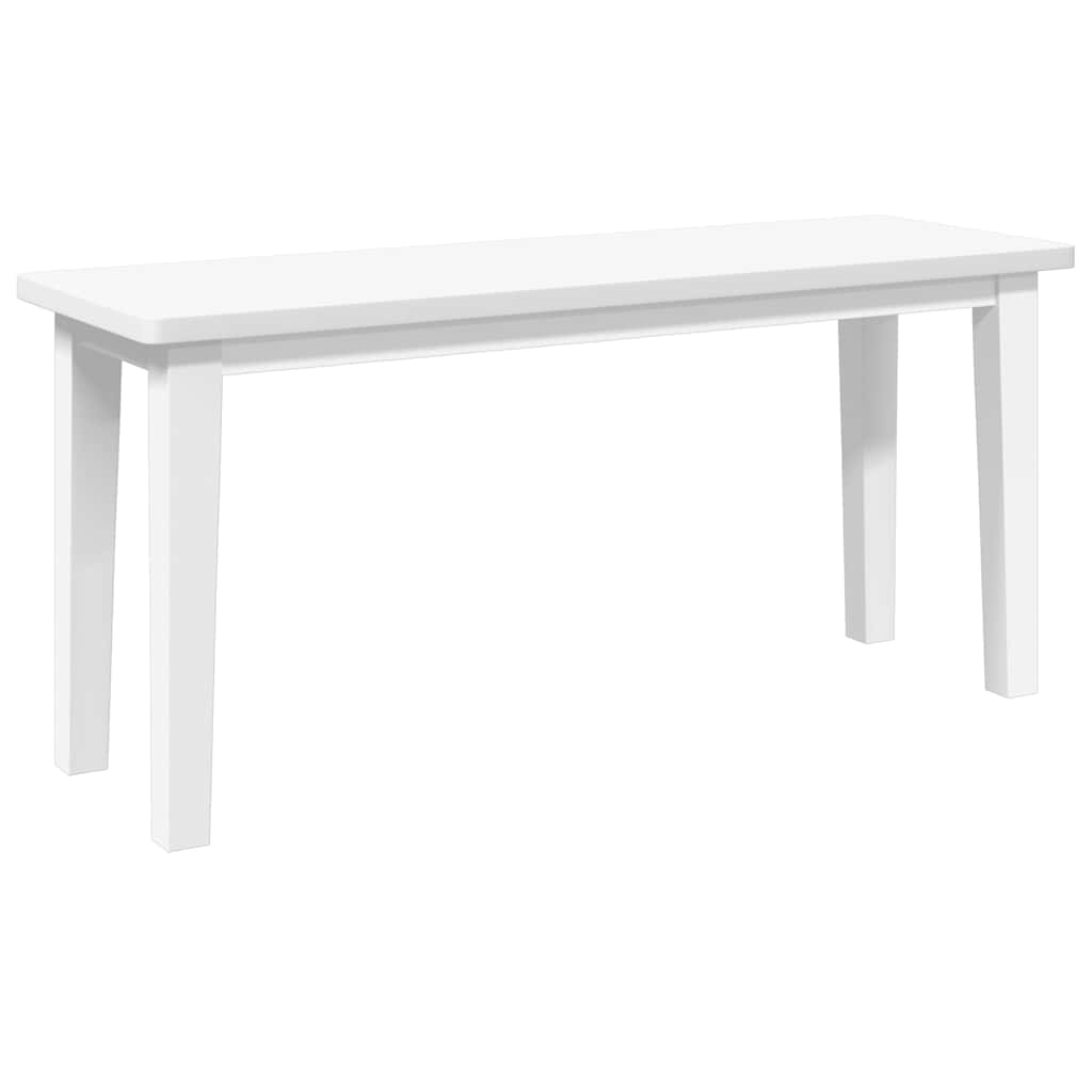 Klupa 90 cm bijela puna drvena guma
