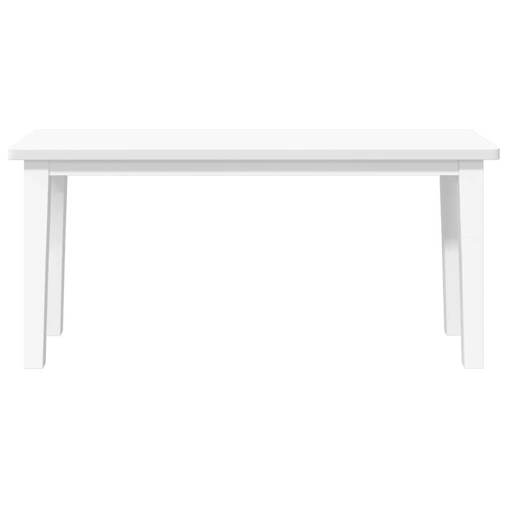Klupa 90 cm bijela puna drvena guma