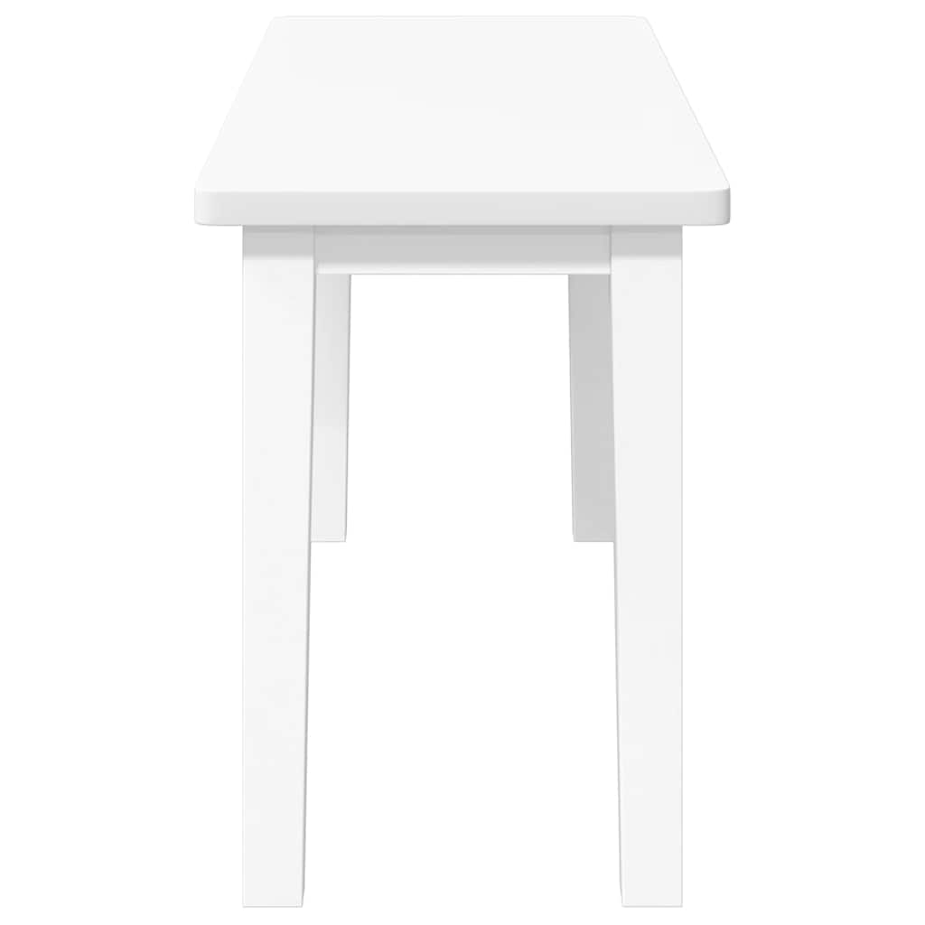 Klupa 90 cm bijela puna drvena guma