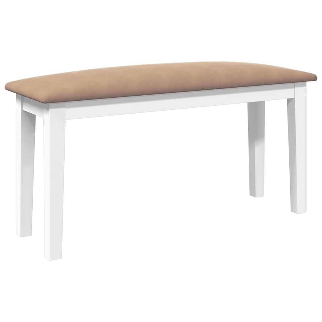 Klupa 90 cm bijela puna drvena guma