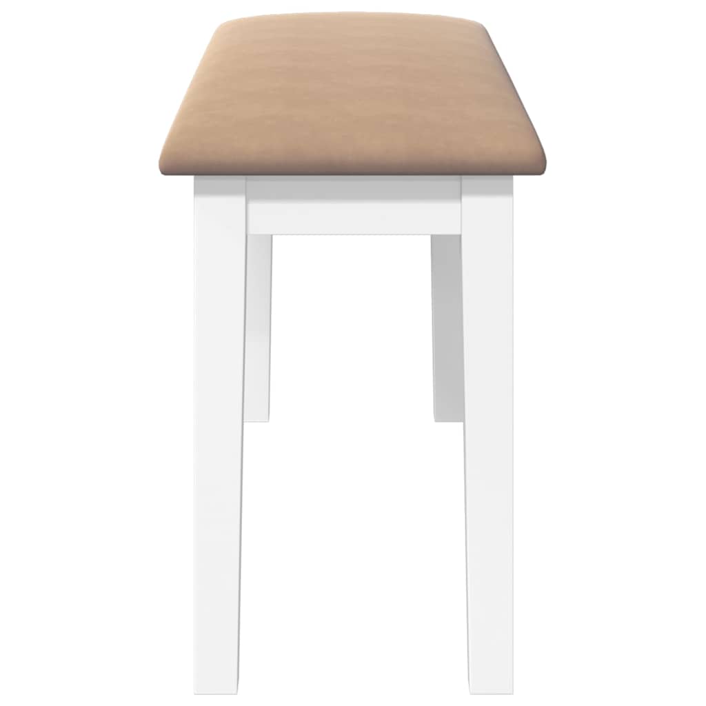 Klupa 90 cm bijela puna drvena guma