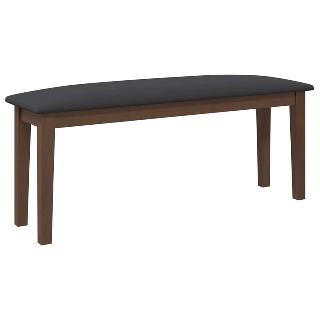 Klupa 110 cm smeđa guma od punog drveta