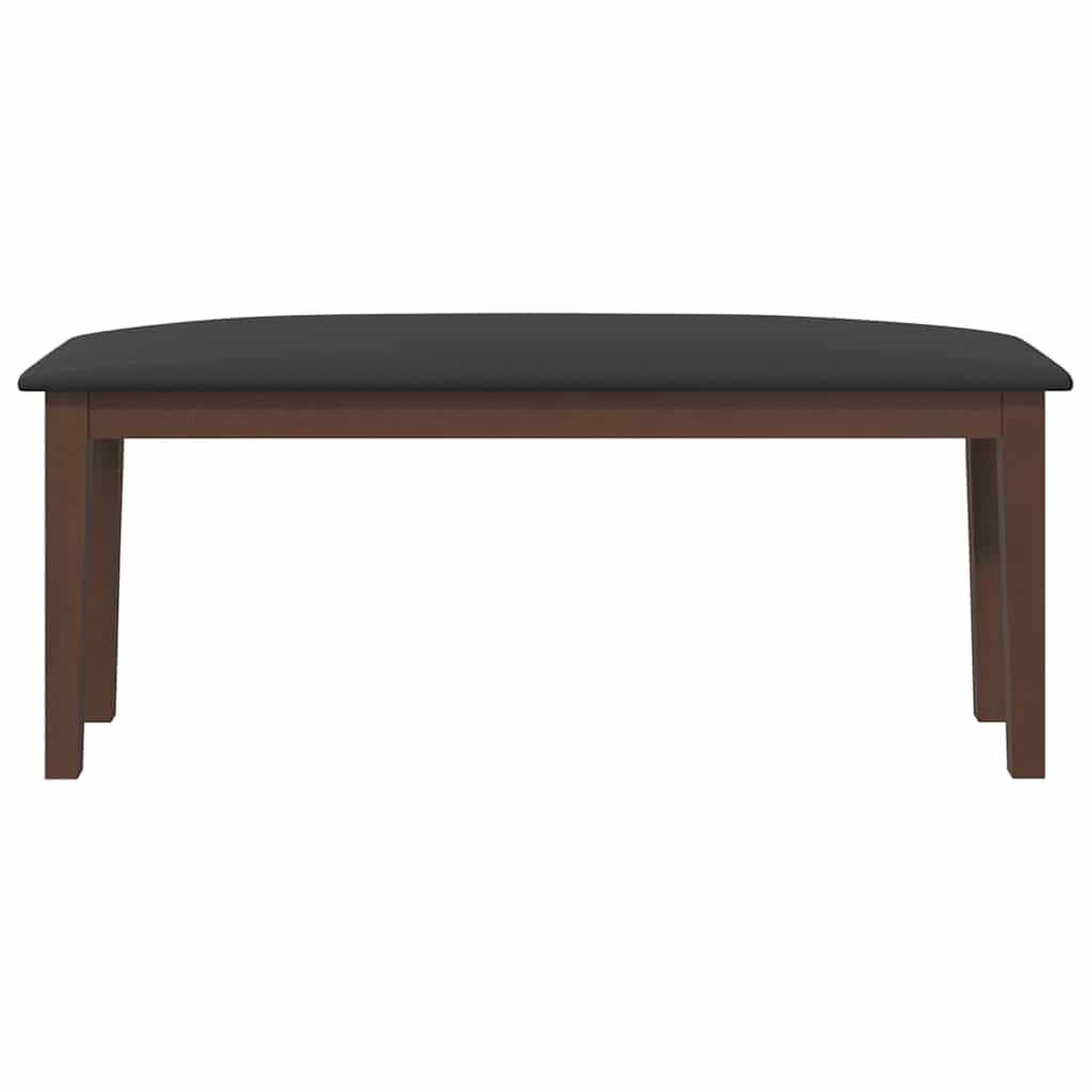 Klupa 110 cm smeđa guma od punog drveta