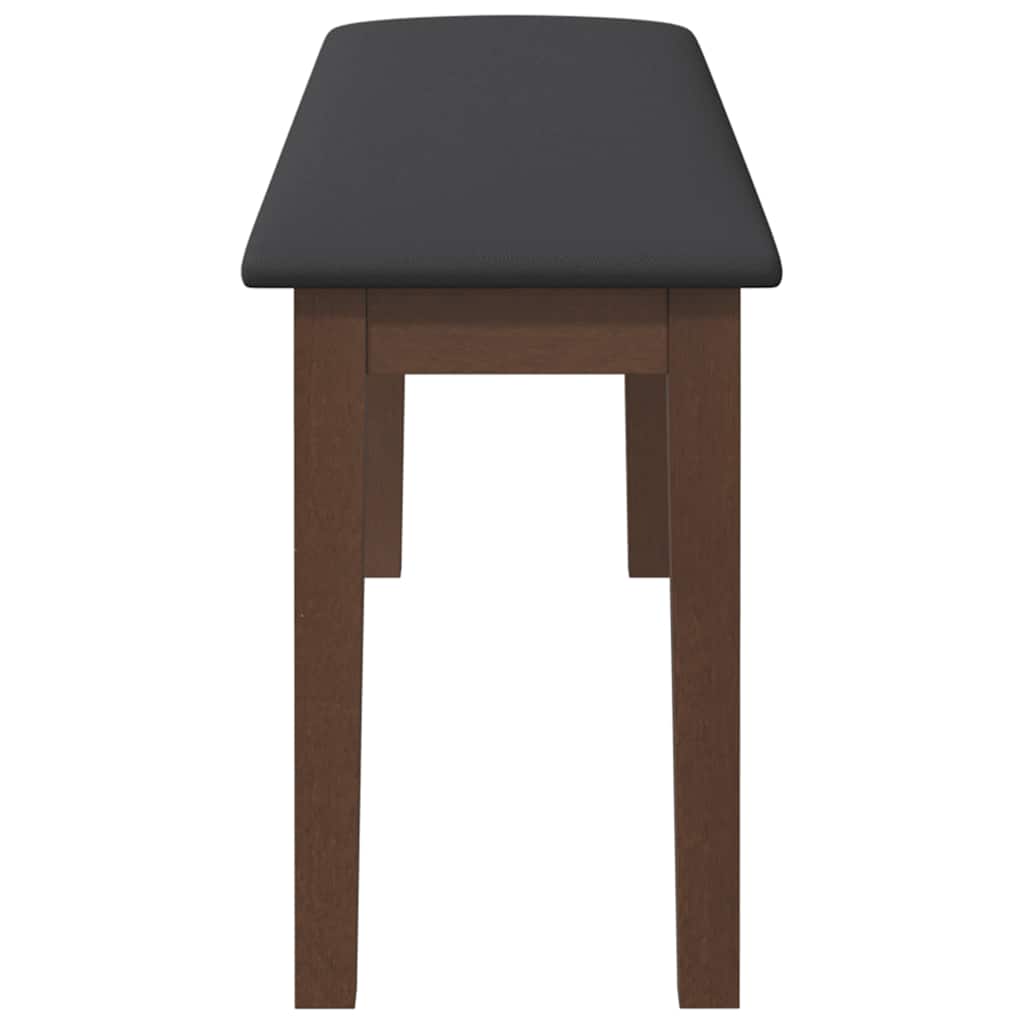 Klupa 110 cm smeđa guma od punog drveta