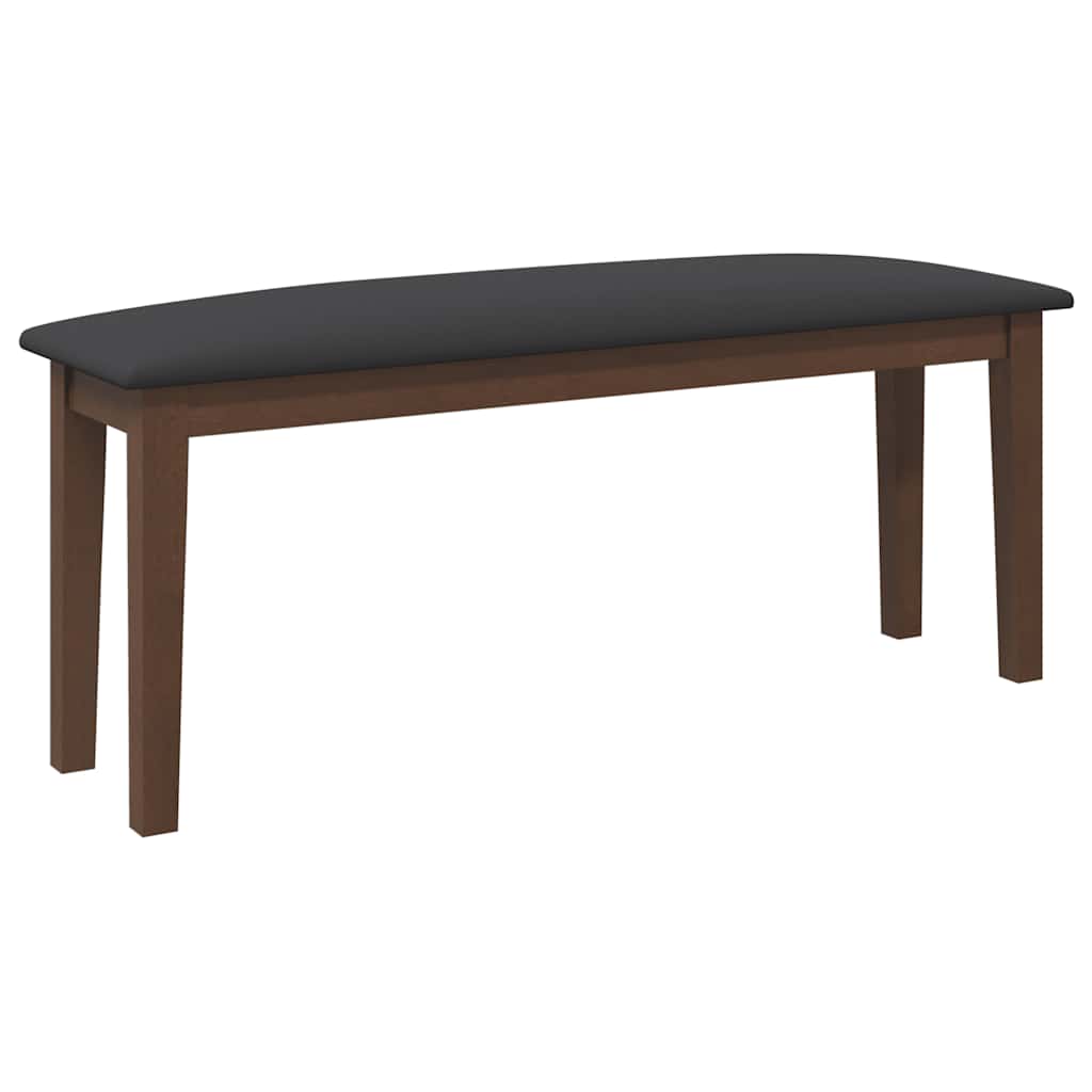 Klupa 110 cm smeđa guma od punog drveta