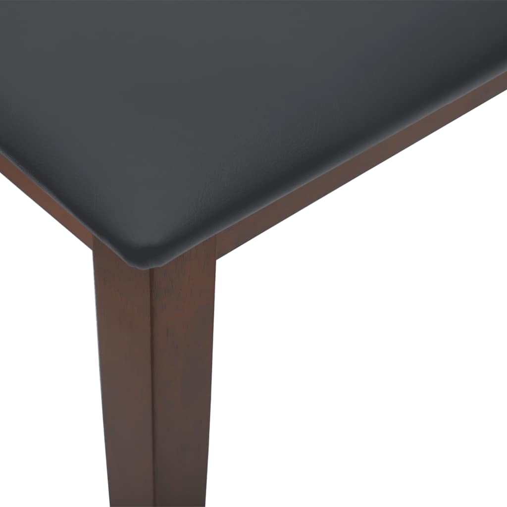 Klupa 110 cm smeđa guma od punog drveta