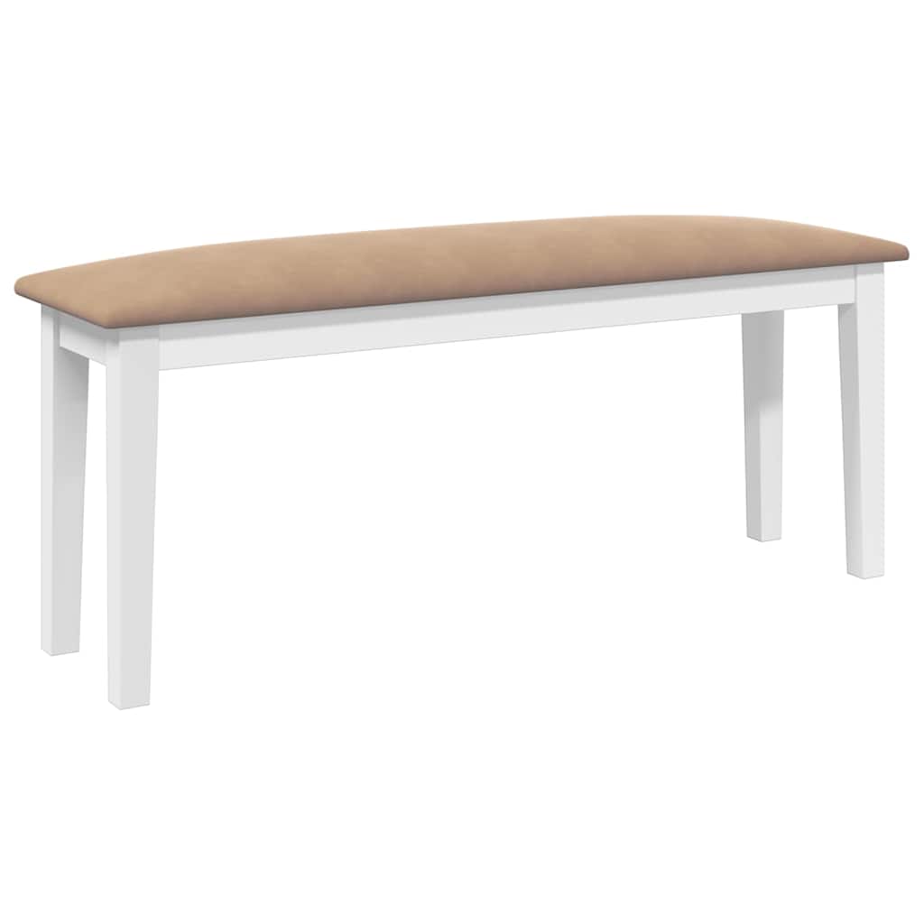 Klupa 110 cm bijela puna drvena guma