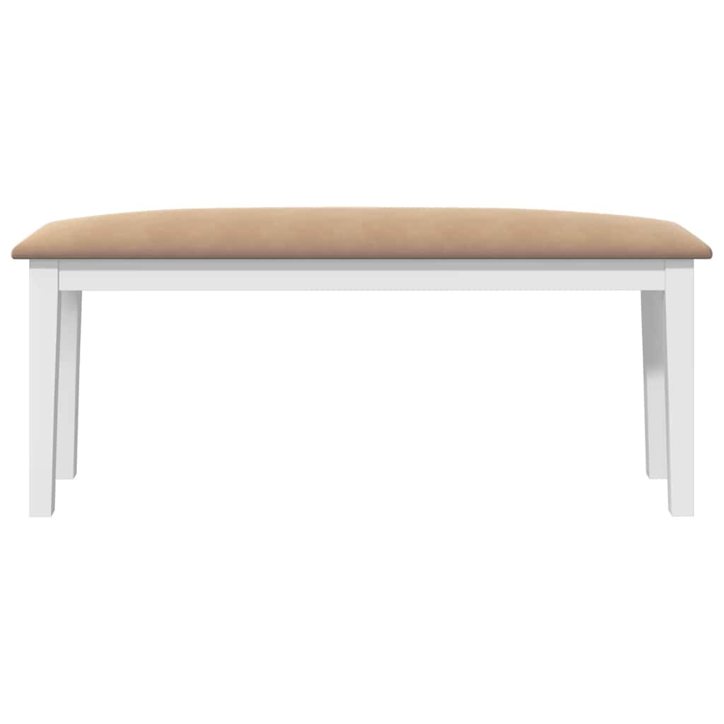 Klupa 110 cm bijela puna drvena guma