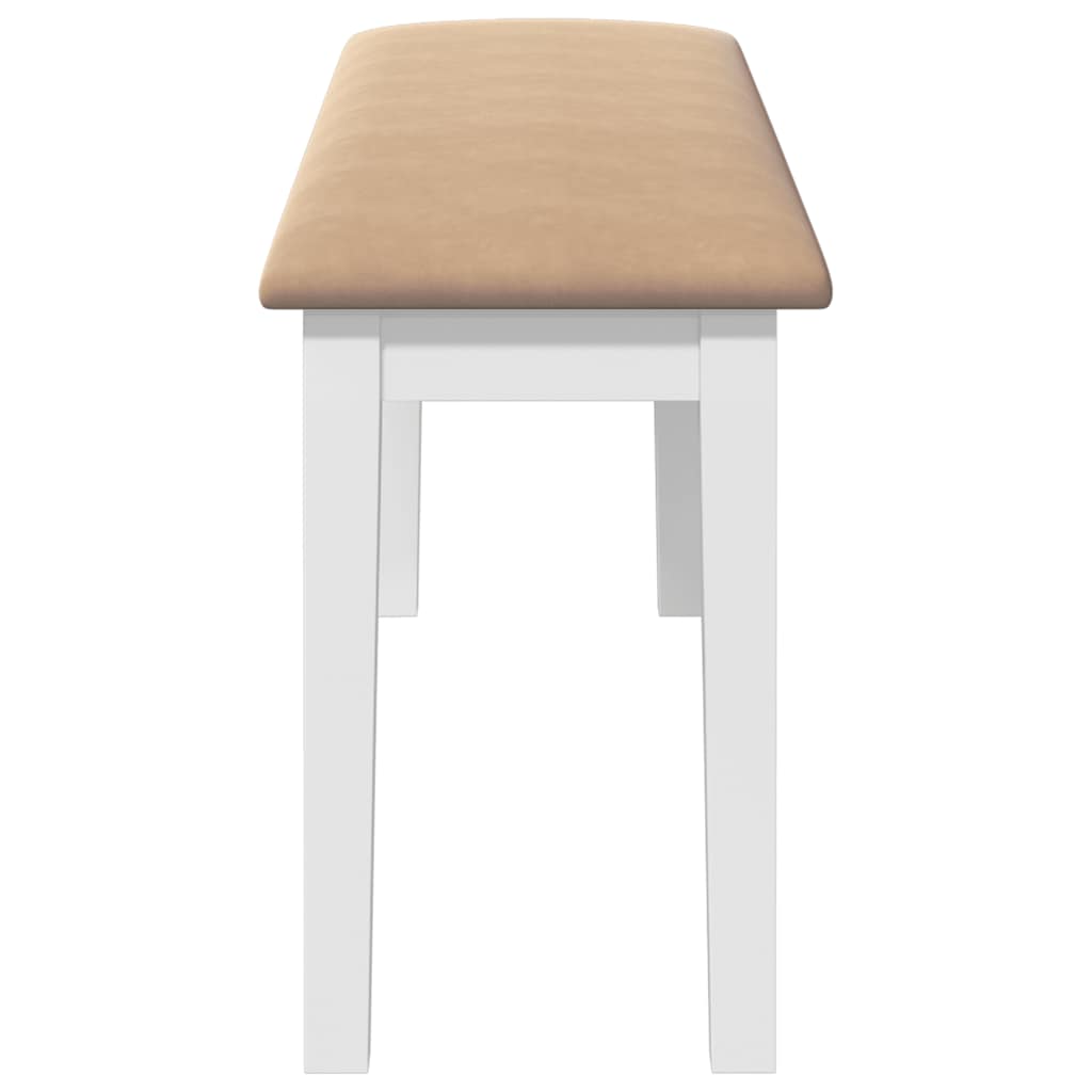 Klupa 110 cm bijela puna drvena guma