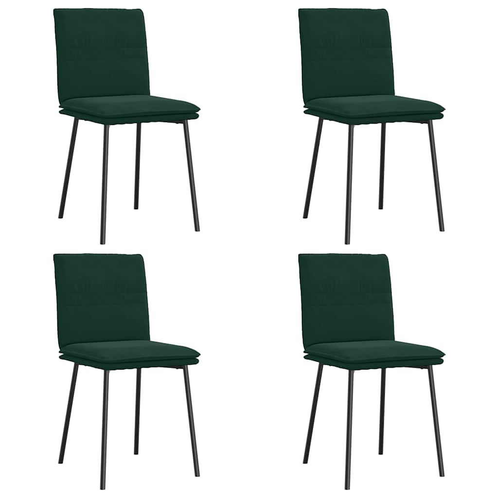 Blagovaonske stolice 4 kom tamnozelene baršunaste