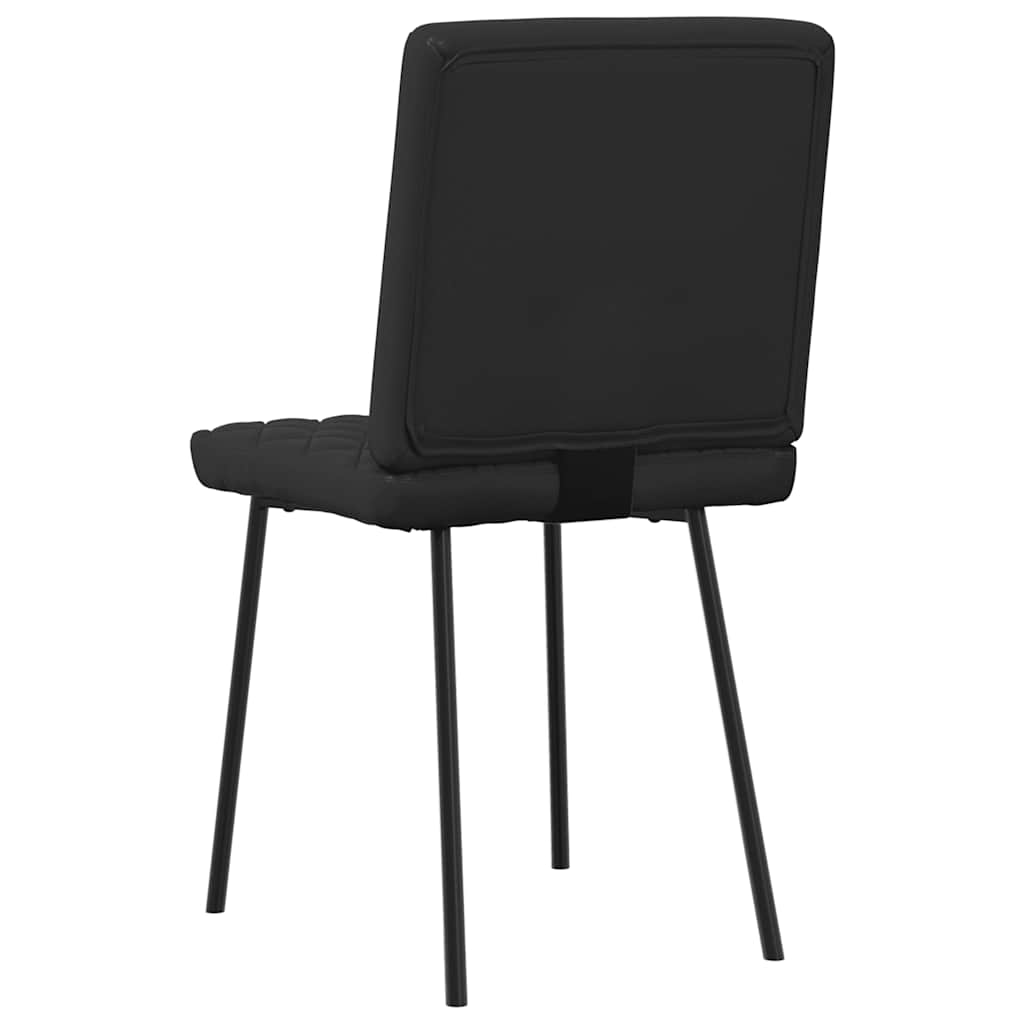 Okretne stolice 6 kom crne od umjetne kože