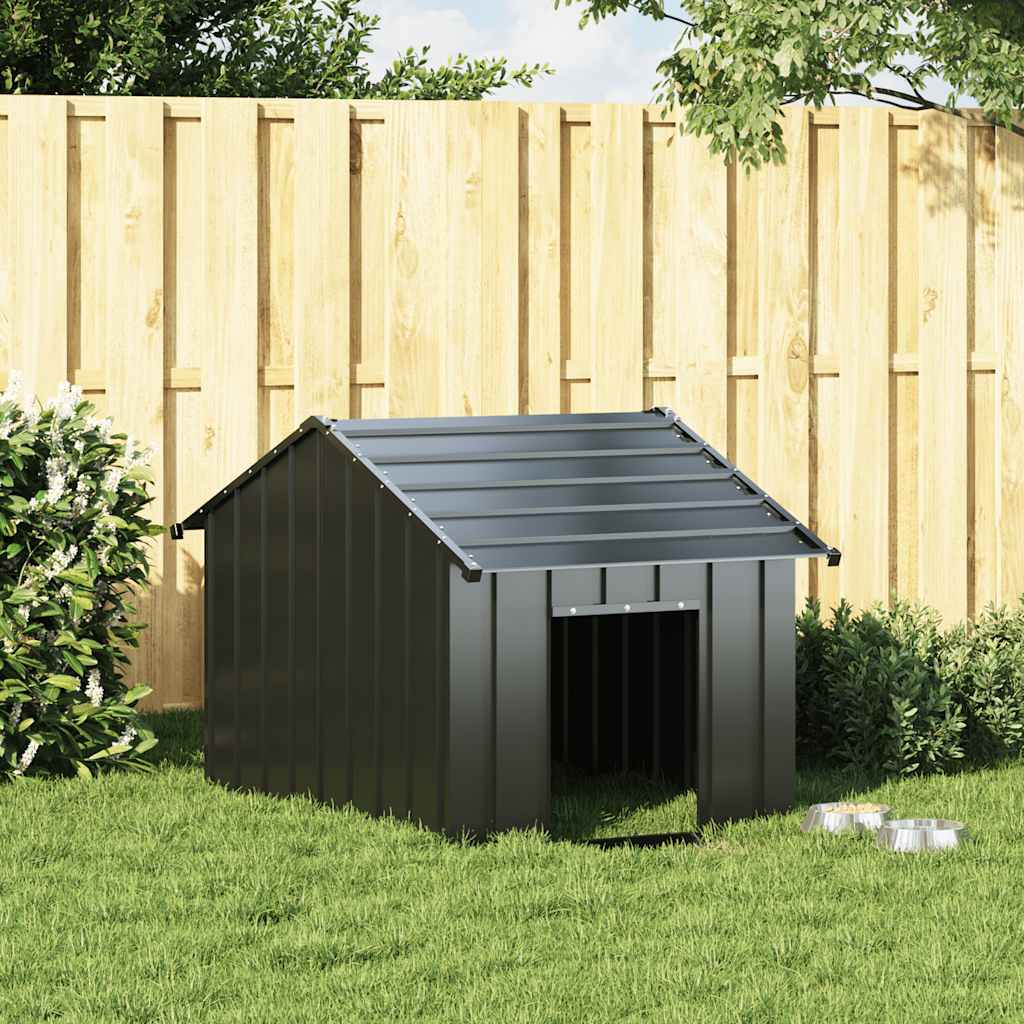 Kućica za pse s krovom 83x130x85 cm pocinčani čelik