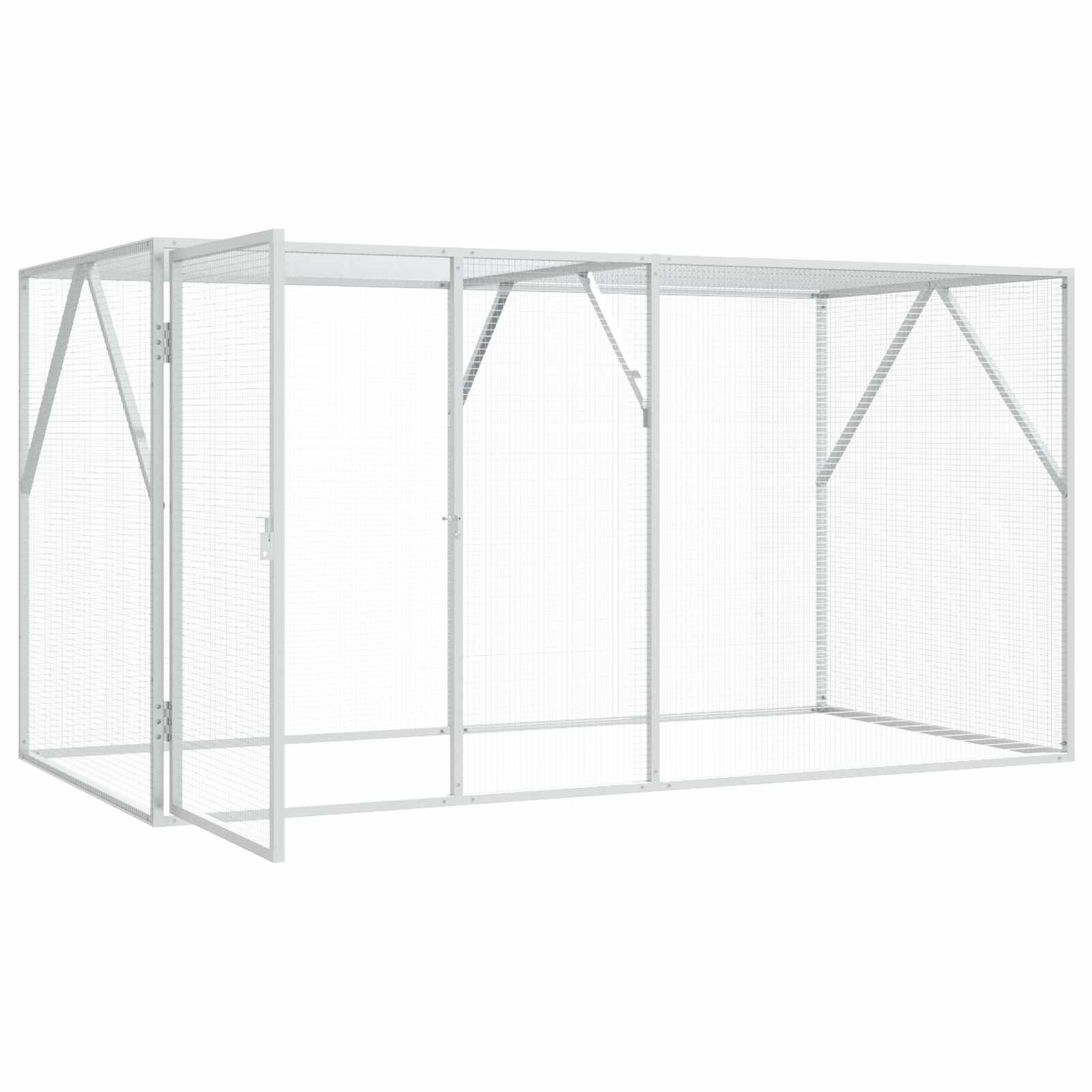 Kavez za ptice Antracit 208 x 102 x 108 cm Cinkani čelik