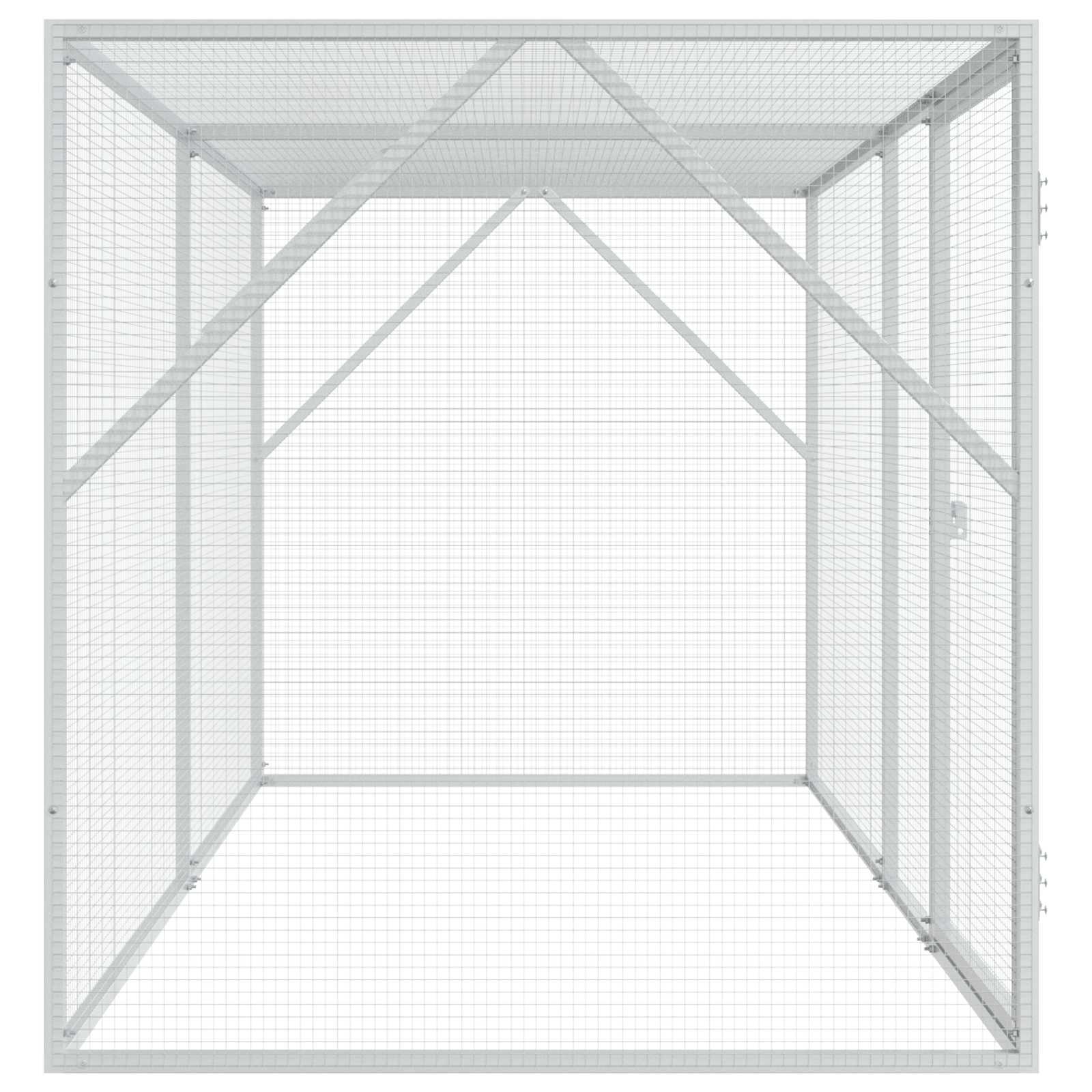 Kavez za ptice Antracit 208 x 102 x 108 cm Cinkani čelik