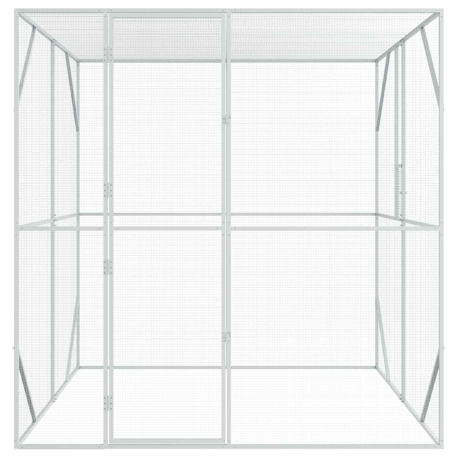 Kavez za ptice Antracit 209 x 202 x 214 cm Pocinčani čelik