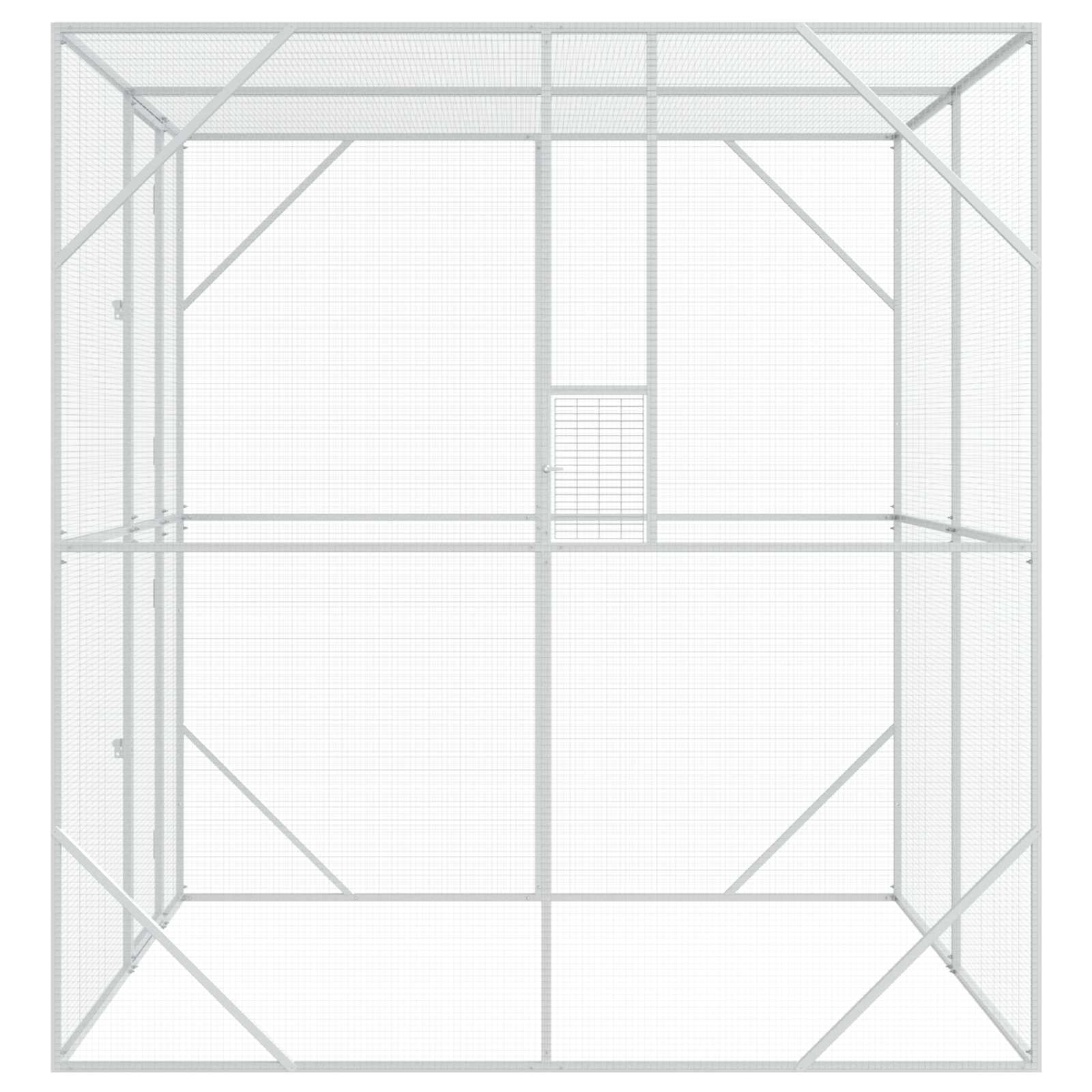 Kavez za ptice Antracit 209 x 202 x 214 cm Pocinčani čelik