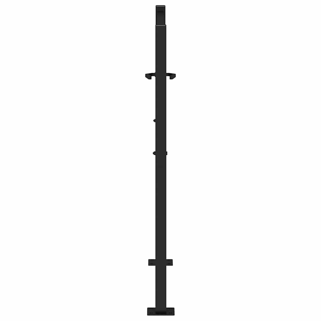 Vrtna vrata crna 100x100 cm Čelični dizajn svjetla