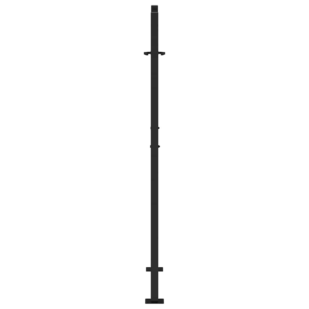 Vrtna vrata crna 100x150 cm čelična svjetlosna dizajna