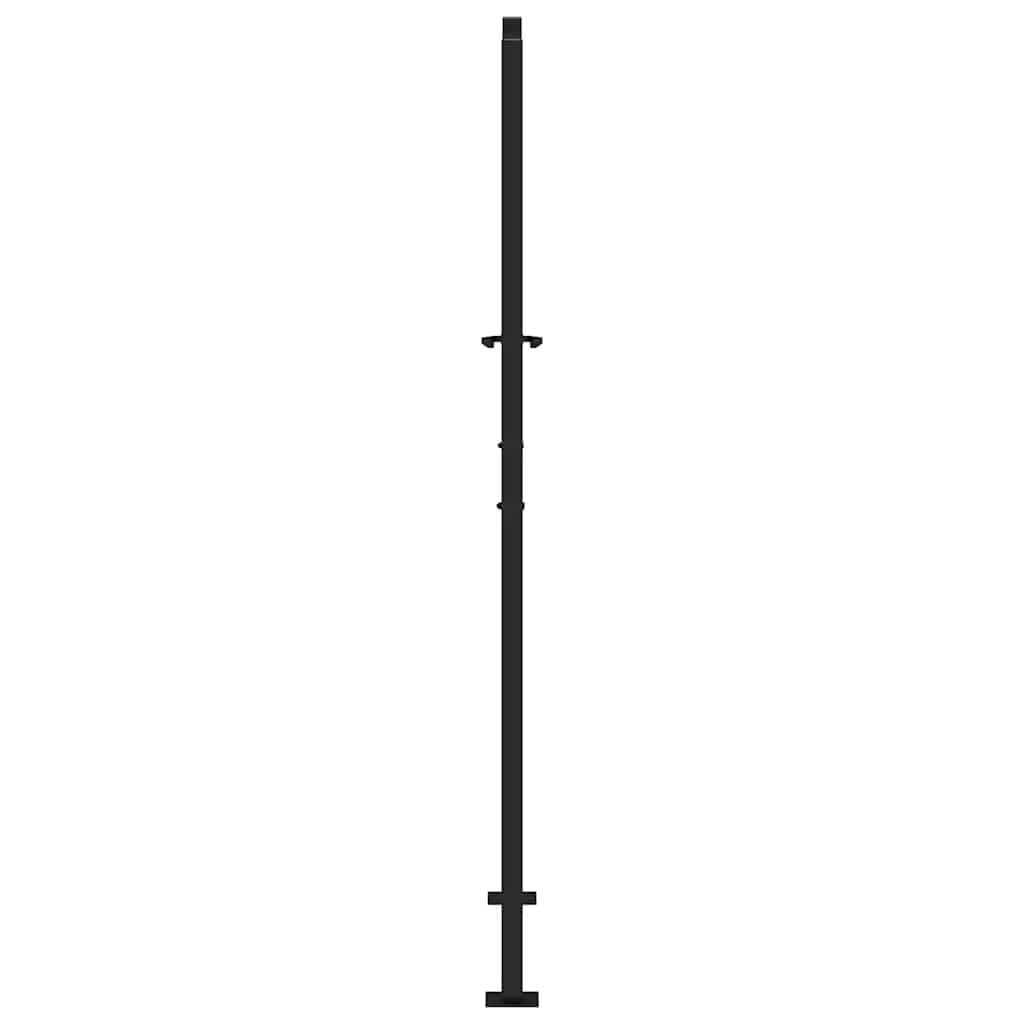 Vrtna vrata crna 100x175 cm čelična svjetlosna dizajna