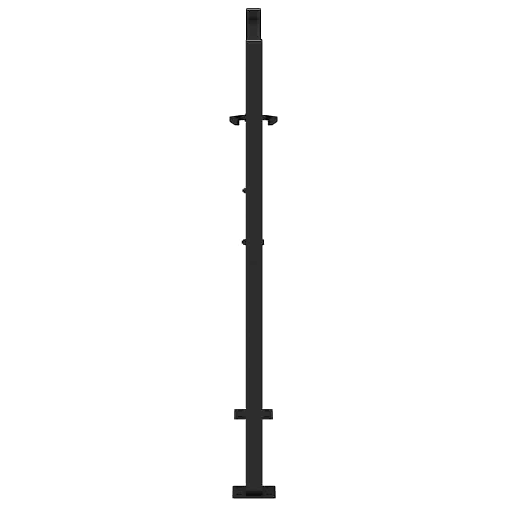 Vrtna vrata crna 100x100 cm dizajn s čeličnim krilom