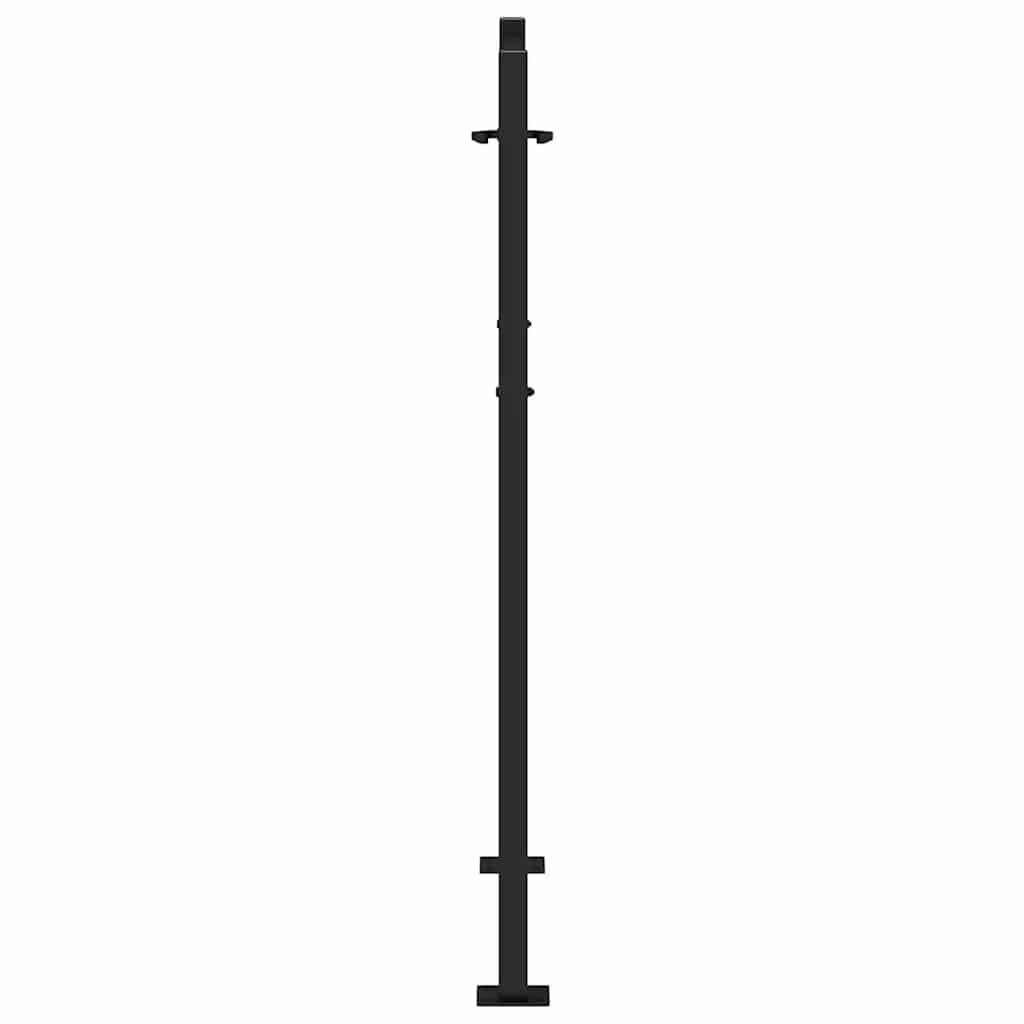 Vrtna vrata crna 100x125 cm dizajn s čeličnim krilom