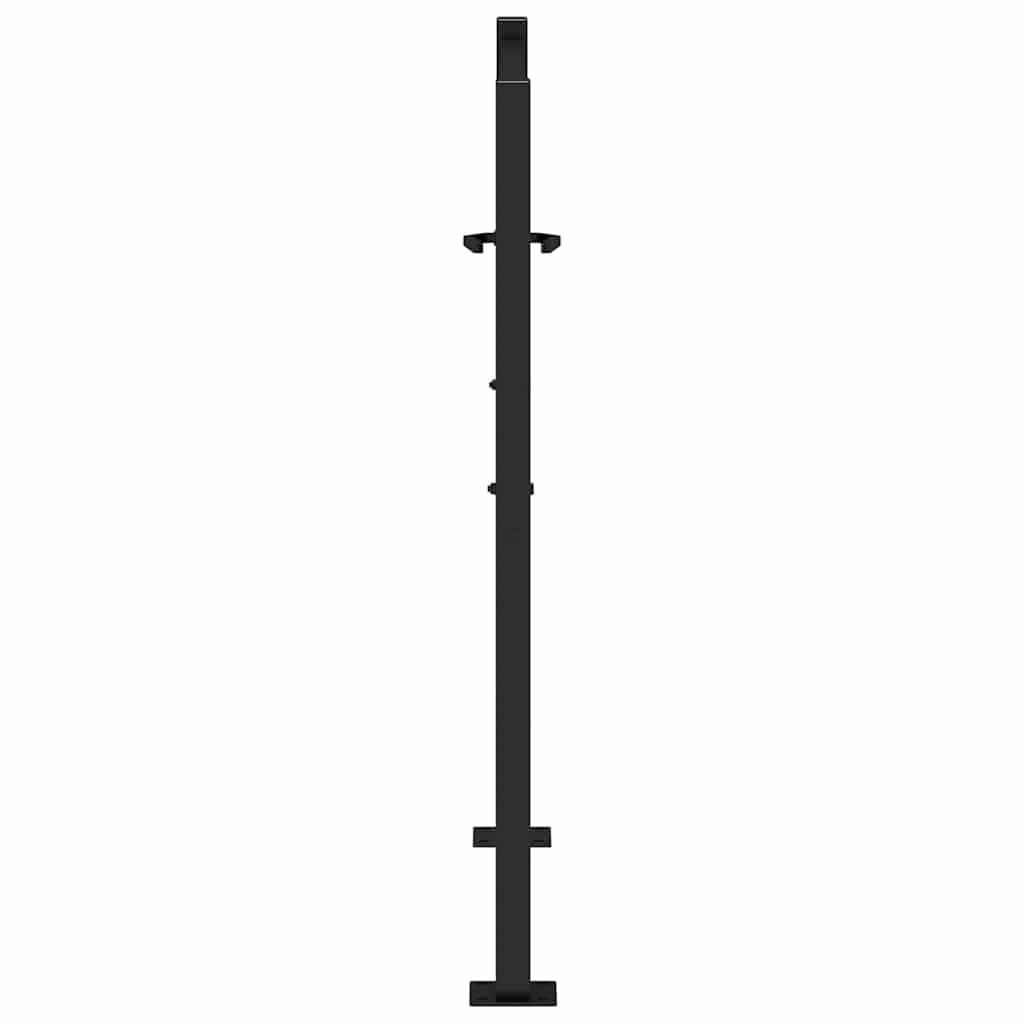 Vrtna vrata crna 100x100 cm čelični valoviti dizajn