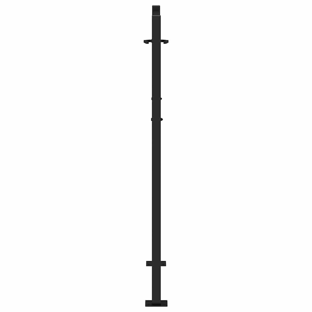 Vrtna vrata crna 100x125 cm čelična valovita dizajna