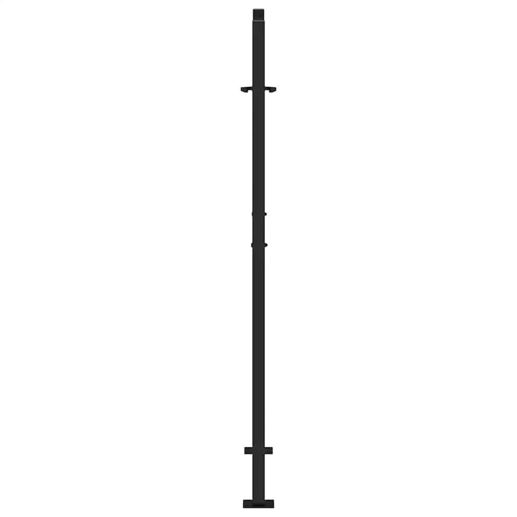 Vrtna vrata crna 100x150 cm čelični valoviti dizajn