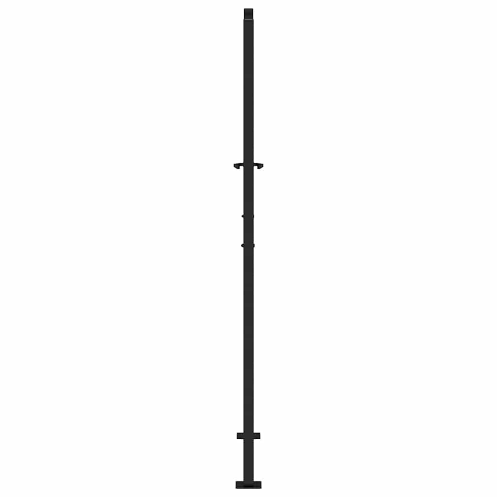 Vrtna vrata crna 100x175 cm čelični valoviti dizajn