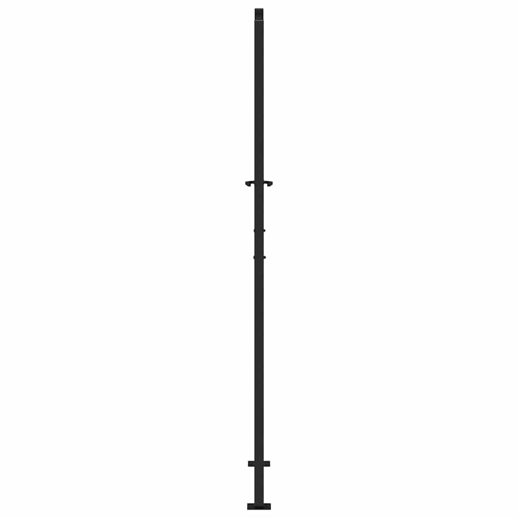 Vrtna vrata crna 100x200 cm čelični valoviti dizajn