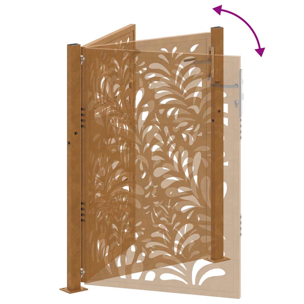 Vrtna vrata 100x150 cm Čelik otporan na vremenske uvjete Valoviti dizajn