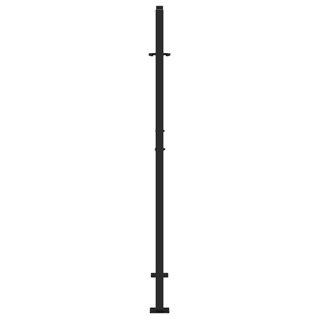 Vrtna vrata crna 100x150 cm dizajn s čeličnim tragovima