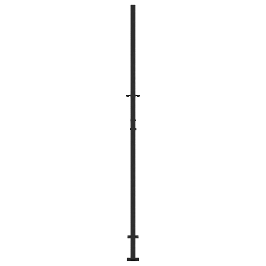 Vrtna vrata crna 100x200 cm dizajn s čeličnim tragovima