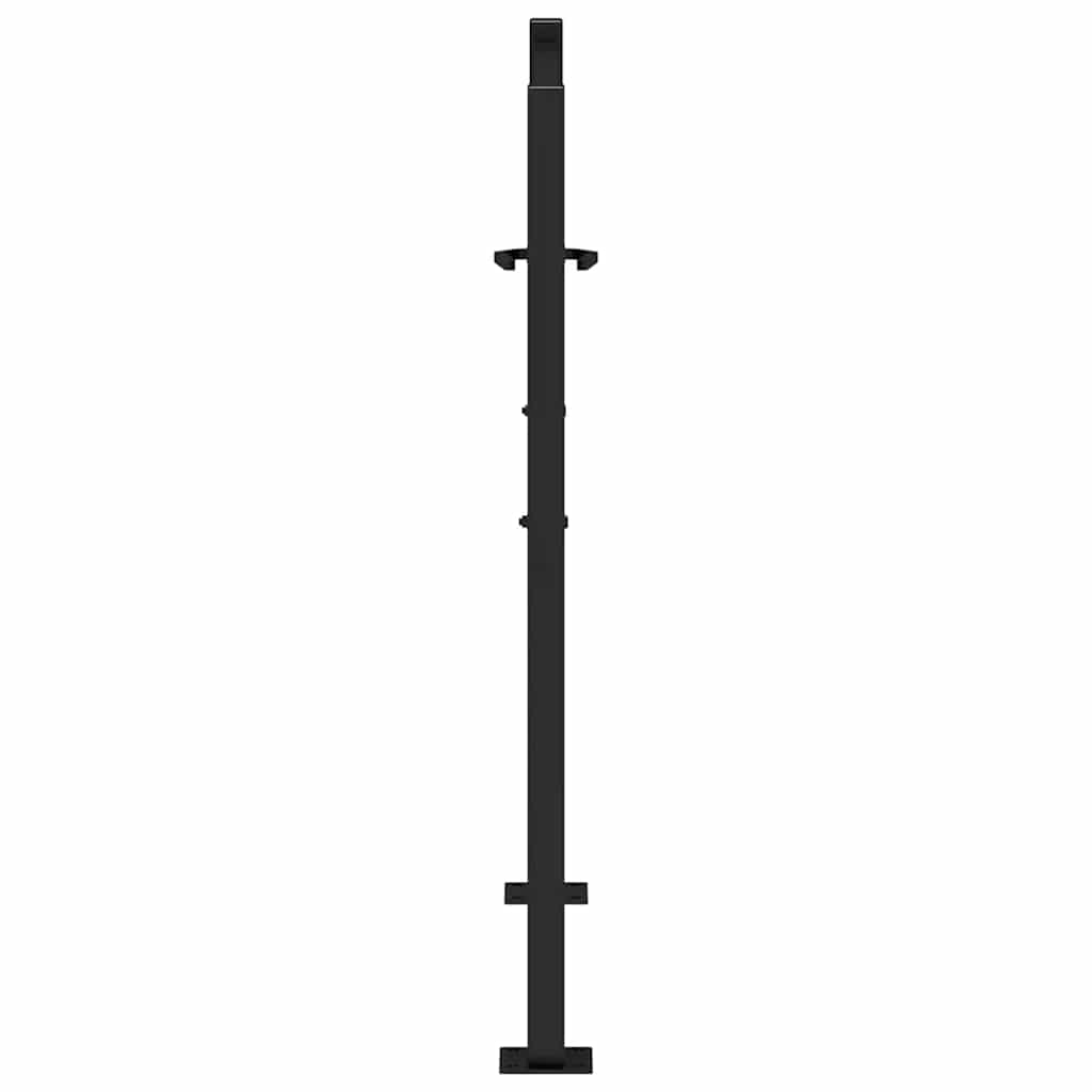 Vrtna vrata crna 100x100 cm čelična dizajn plamena