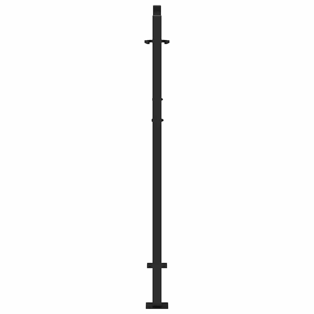 Vrtna vrata crna 100x125 cm čelična dizajn plamena