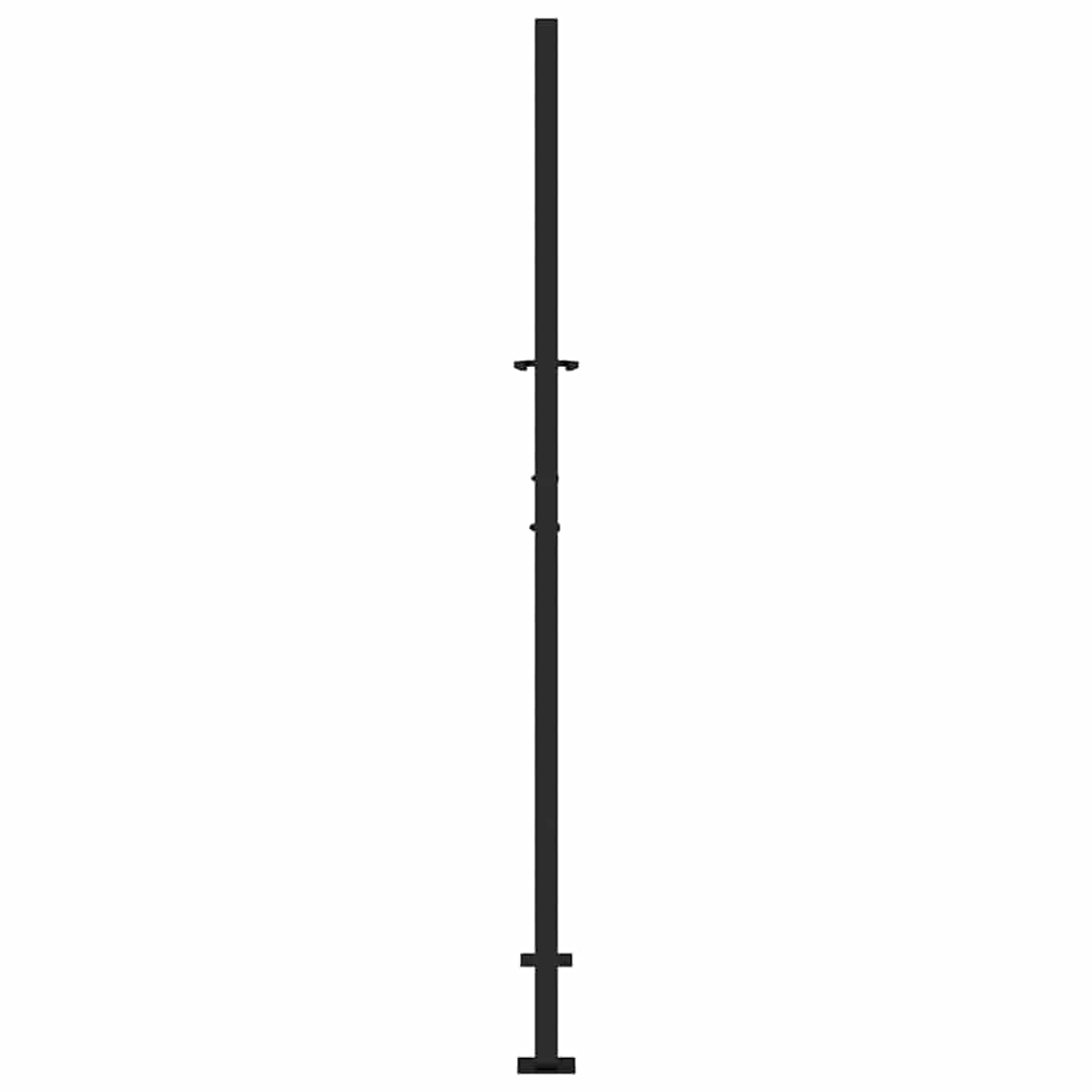 Vrtna vrata crna 100x175 cm čelična dizajn plamena