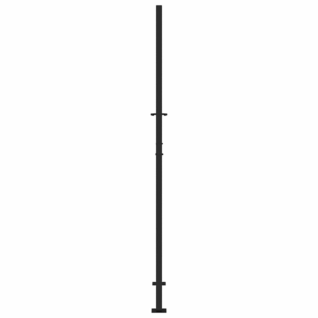Vrtna vrata crna 100x200 cm čelična dizajn plamena