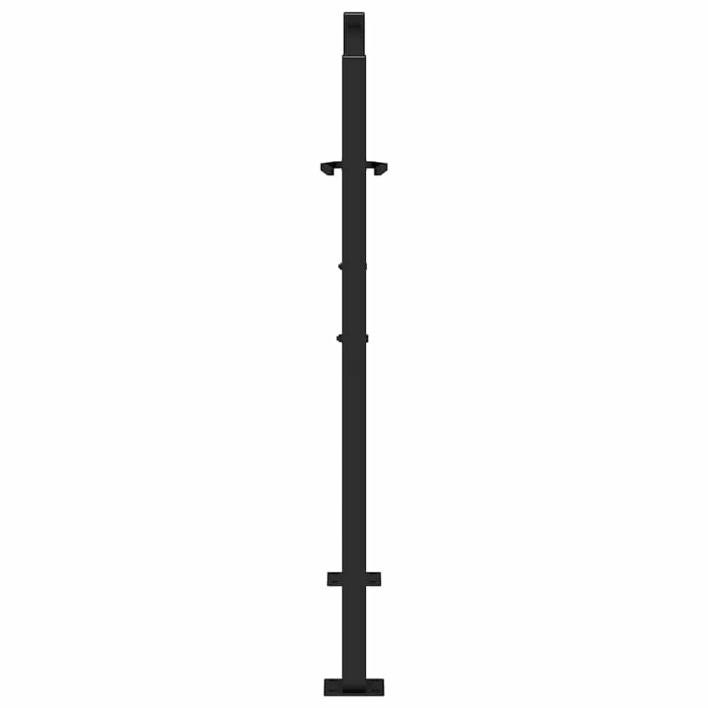 Vrtna vrata crna 100x100 cm čelična križna konstrukcija