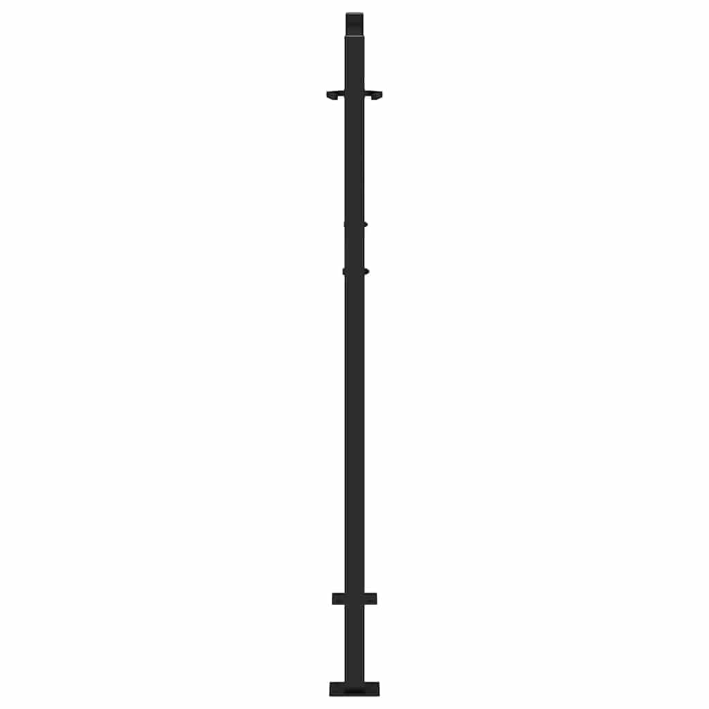 Vrtna vrata crna 100x125 cm čelična križna konstrukcija