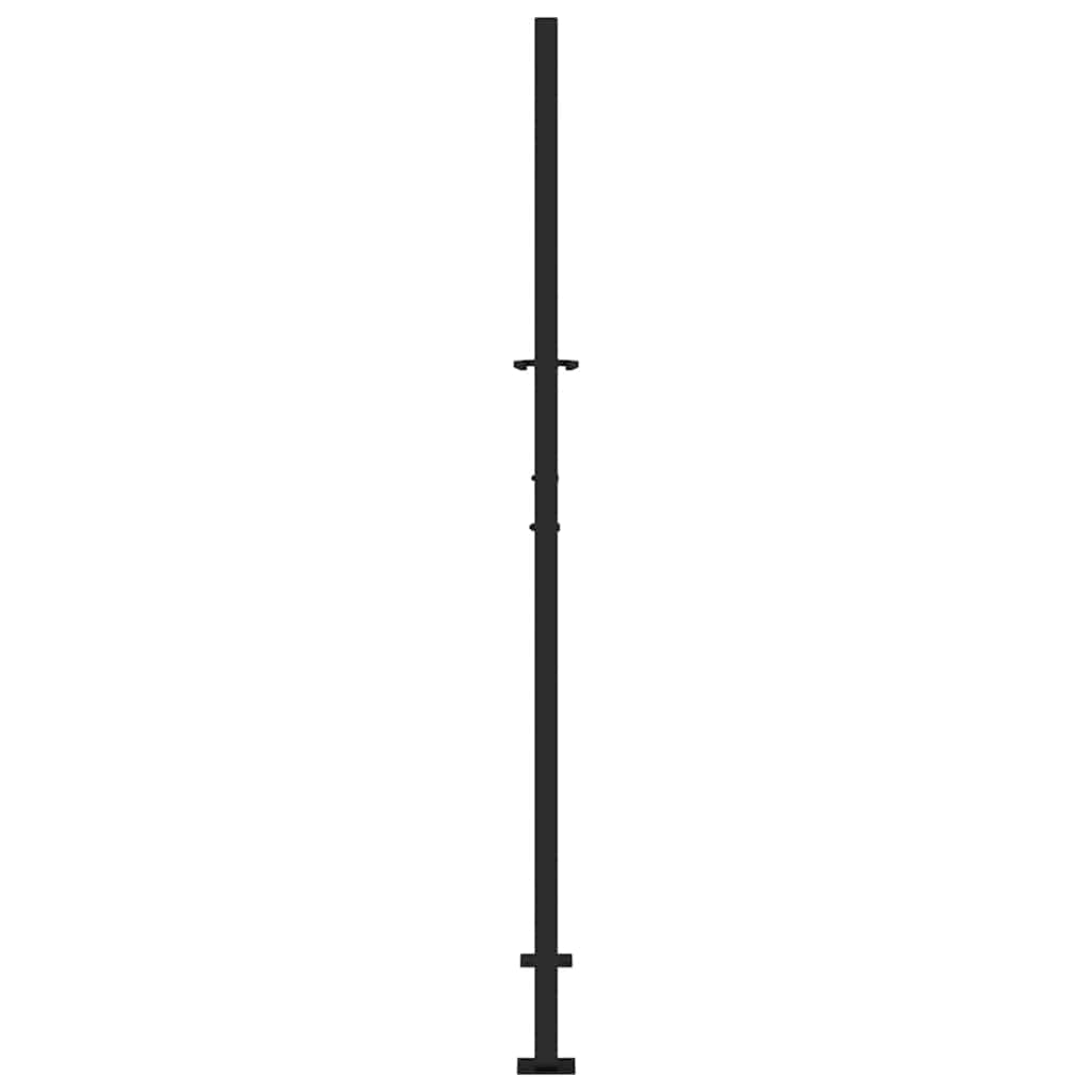 Vrtna vrata crna 100x175 cm čelična križna konstrukcija