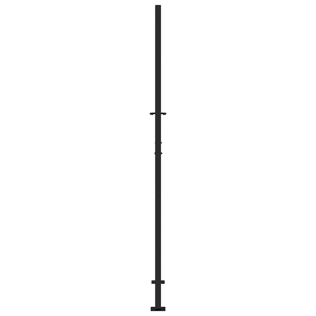 Vrtna vrata crna 100x200 cm čelična križna konstrukcija